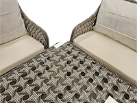 Tuinset, midye double colour, bruin, licht grijs - afbeelding 3 van  4