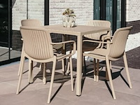 Tuinset milano, 4x tuinstoel milano, 1x tafel veronique - afbeelding 1 van  3