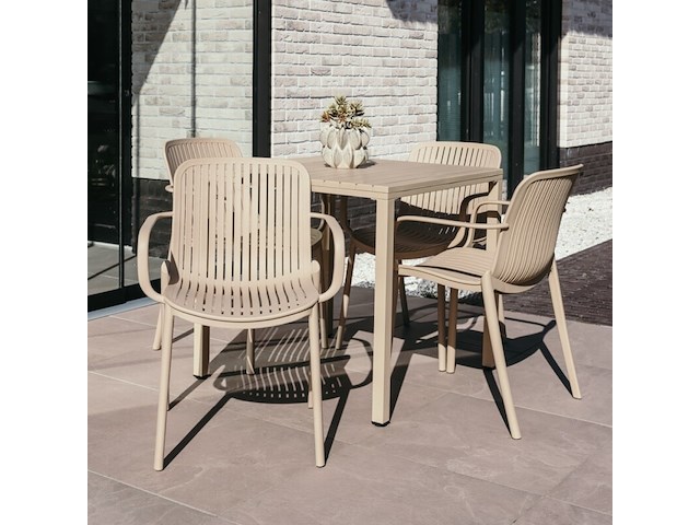 Tuinset milano, 4x tuinstoel milano, 1x tafel veronique - afbeelding 2 van  3