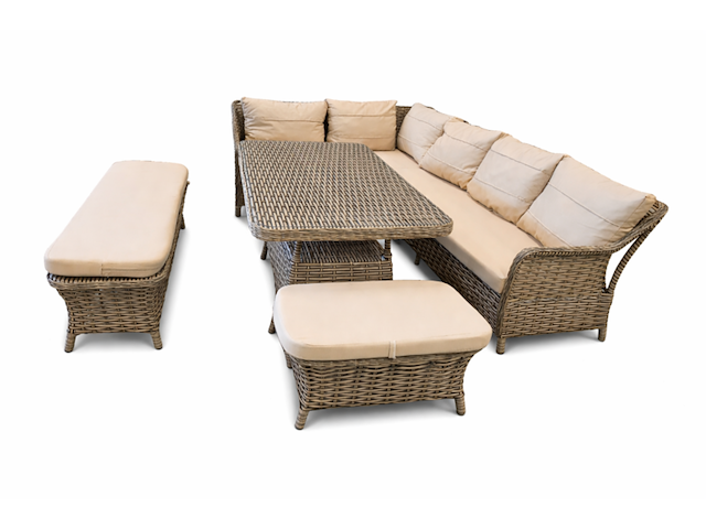 Tuinset, nest corner, bruin, beige - afbeelding 1 van  3