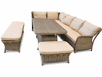 Tuinset, nest corner, bruin, beige