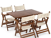 Tuinset, per, walnoot, creme