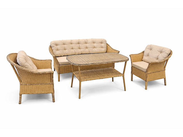 Tuinset, sehp, bruin, beige - afbeelding 1 van  3