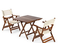 Tuinset, syp, walnoot, creme