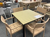Tuinset timo 4 stoelen 1 tafel, beige