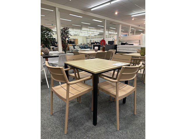 Tuinset timo 4 stoelen 1 tafel, beige - afbeelding 2 van  2