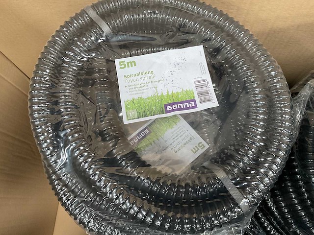 Tuinslang zwart kunststof 5 meter 1 inch/25 mm (10x) - afbeelding 3 van  3