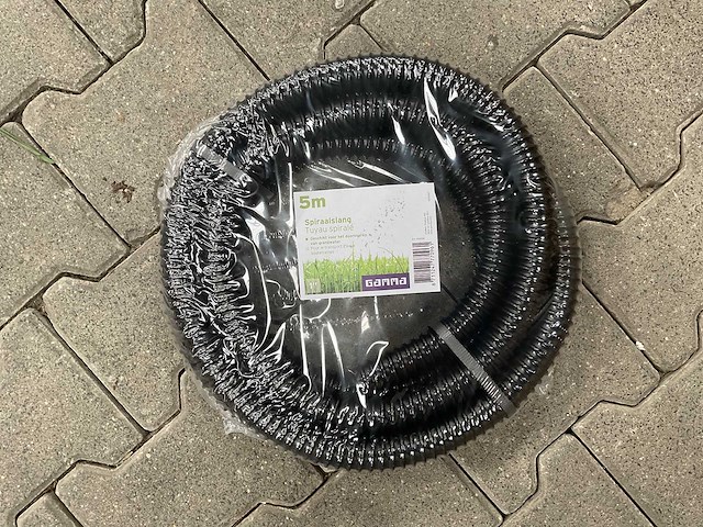Tuinslang zwart kunststof 5 meter 1 inch/25 mm (16x) - afbeelding 1 van  4