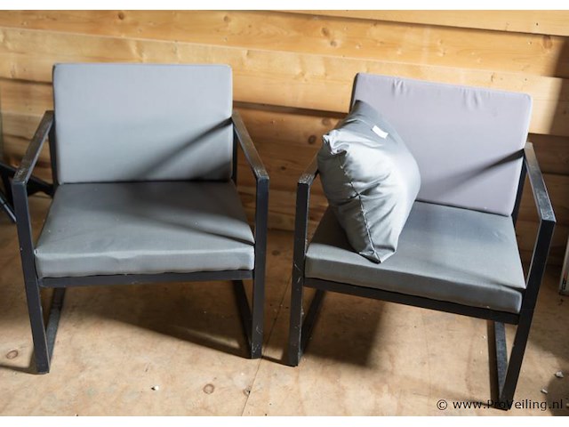 Tuinstoelen incl. kussens - 2 stuks - afbeelding 1 van  2