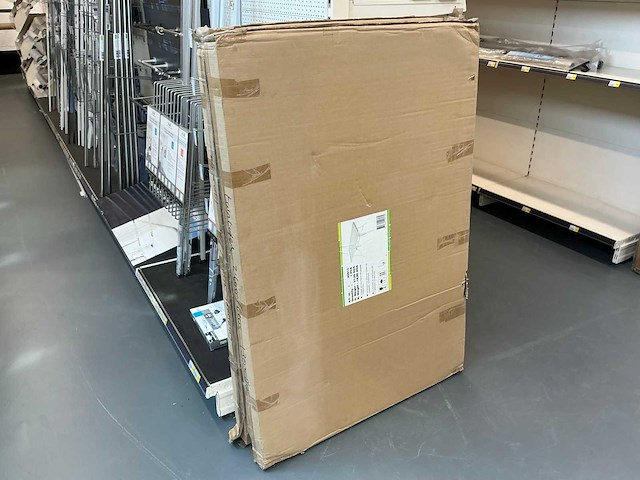 Tuintafel alu zilver frame met glasplaat 130x90x70cm - afbeelding 1 van  1