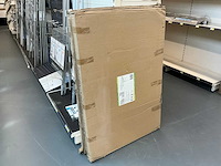 Tuintafel alu zilver frame met glasplaat 130x90x70cm - afbeelding 1 van  1