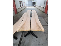 Tuintafel boomstamplanken 430 x 100 x 78cm - afbeelding 3 van  3