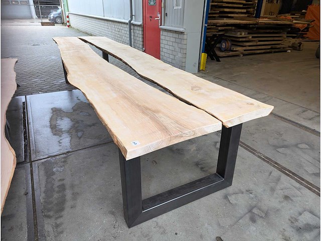 Tuintafel boomstamtafel 430 x 100 x 78cm - afbeelding 1 van  3