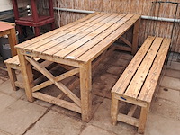 Tuintafel en banken - afbeelding 3 van  8