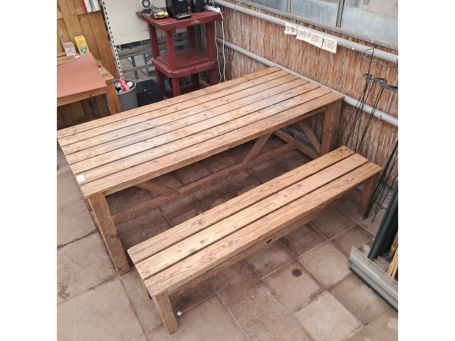 Tuintafel en banken - afbeelding 7 van  8