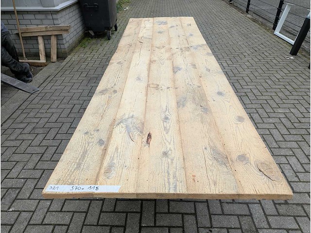 Tuintafel mega. grenenhout. 370 x 115 x 78cm. metalen onderstel - afbeelding 3 van  3