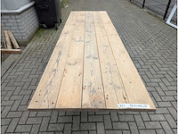 Tuintafel mega. rustiek grenenhout. 320 x 100 x 77cm. metalen spinpoot - afbeelding 3 van  3