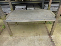 Tuintafel roestvaststaal / hardsteen (3x) - afbeelding 1 van  1