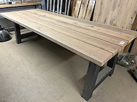Tuintafel teak 260 x 95cm - afbeelding 2 van  4