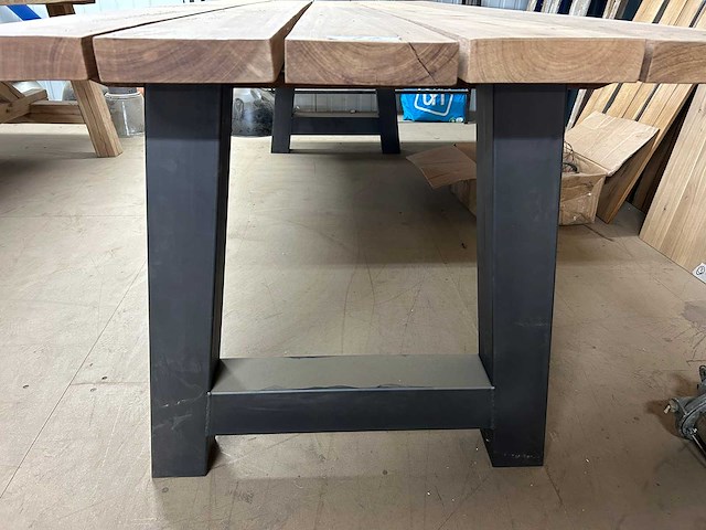 Tuintafel teak 260 x 95cm - afbeelding 3 van  4