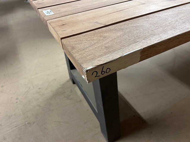 Tuintafel teak 260 x 95cm - afbeelding 4 van  4