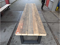 Tuintafel van gerecyclede balken 350 x 85 cm - afbeelding 2 van  2