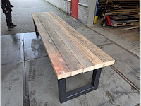 Tuintafel van gerecyclede balken 350 x 85 cm