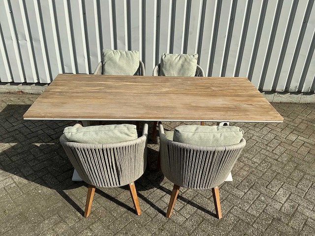 Tuintafelset met 4 stoelen - afbeelding 1 van  2
