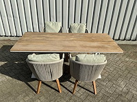 Tuintafelset met 4 stoelen