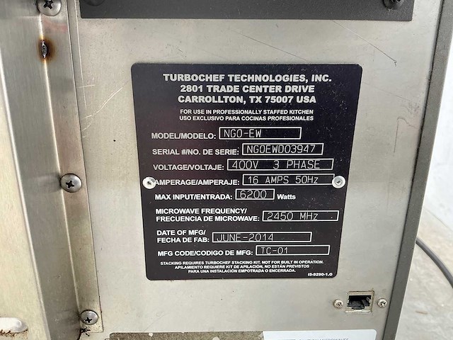 Turbochef - ngo-ew - rapid oven - afbeelding 5 van  5