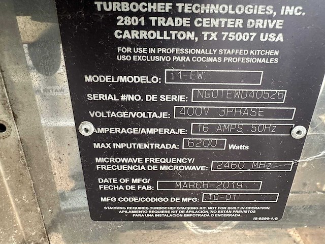 Turbochef i1 sota touchscreen - oven - afbeelding 7 van  7
