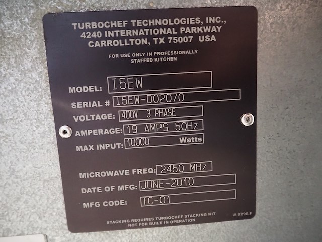 Turbochef technologies - afbeelding 2 van  11