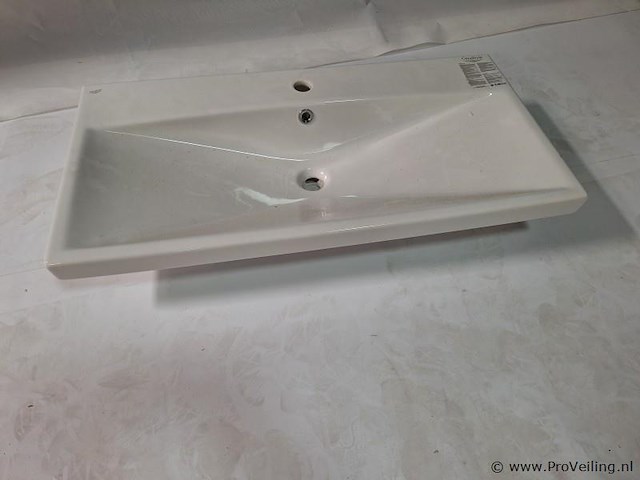 Turkuaz frame wastafel met opstaande rand - afbeelding 1 van  3