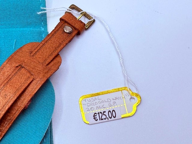 Tusal ''deco gold watch'' 20 micron goldplated - afbeelding 4 van  7