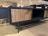 Tv- meubel, zwart + bruin - afbeelding 3 van  4