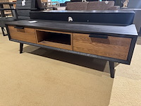 Tv- meubel, zwart + bruin - afbeelding 1 van  5