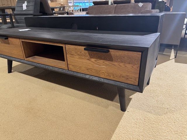 Tv- meubel, zwart + bruin - afbeelding 2 van  5
