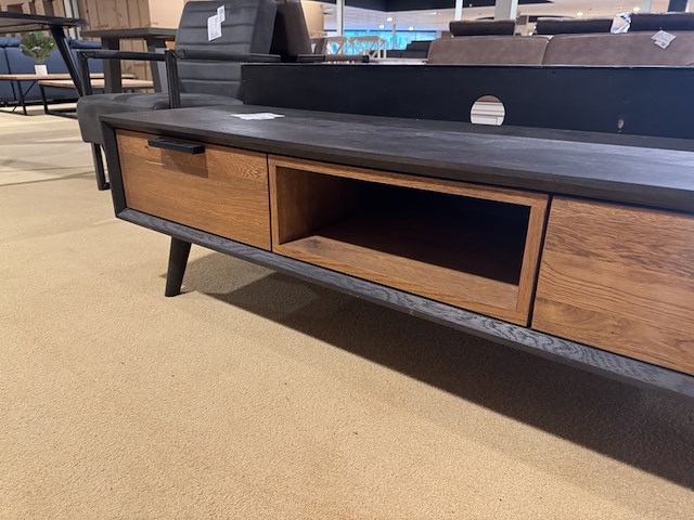 Tv- meubel, zwart + bruin - afbeelding 3 van  5