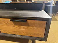 Tv- meubel, zwart + bruin - afbeelding 4 van  5