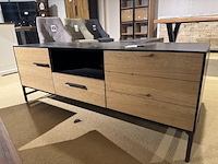 Tv- meubel, zwart + bruin - afbeelding 2 van  5