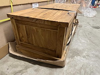 Tv cabinet 120x50x50 in oud teak driftwood - afbeelding 3 van  4