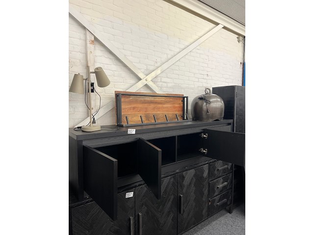 Tv kast toscane lamulux, noir zwart - afbeelding 2 van  6
