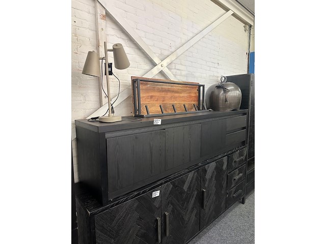 Tv kast toscane lamulux, noir zwart - afbeelding 3 van  6