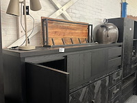 Tv kast toscane lamulux, noir zwart - afbeelding 5 van  6