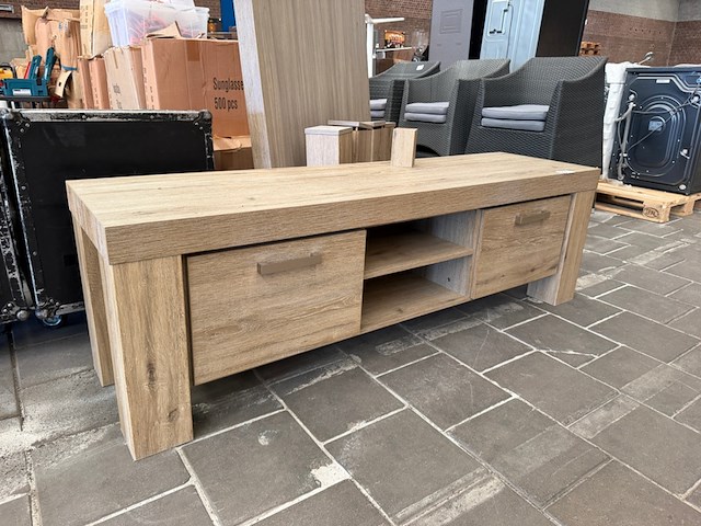 Tv-meubel 182x50x58 cm, 1x salontafel 165x102x69,5 cm - afbeelding 3 van  4