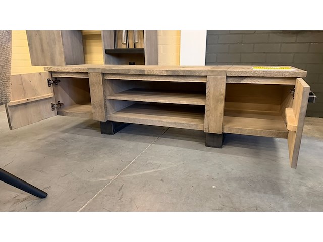 Tv meubel, grijs, 160x50x50 cm - afbeelding 2 van  3