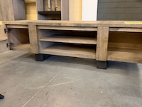 Tv meubel, grijs, 160x50x50 cm - afbeelding 2 van  3