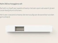 Tv-meubel, incl. 2 cocons, raat, halm 250 ov, hoogglans wit - afbeelding 2 van  4