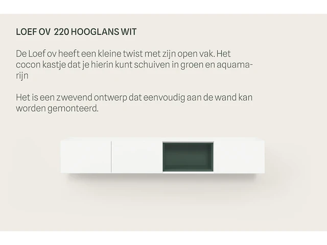 Tv-meubel incl. 2 cocons, raat, loef 220 ov, hoogglans wit - afbeelding 2 van  4