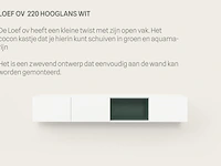 Tv-meubel incl. 2 cocons, raat, loef 220 ov, hoogglans wit - afbeelding 2 van  4